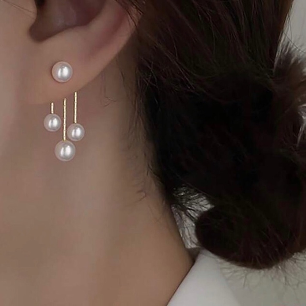 New Madewell 925 Sterling Silver Cultured Pearl Earring Jackets - Picture 12 of 16